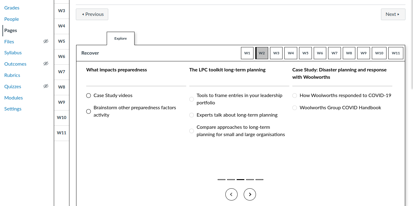 University of Sydney Business School — Custom course navigation features image 1